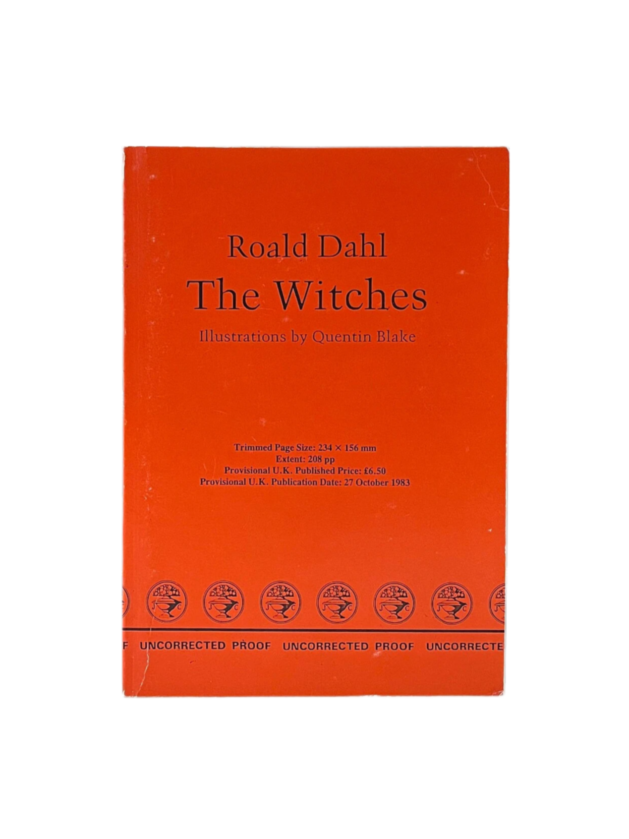 The Witches ~ Roald Dahl, Uncorrected Proof/ARC