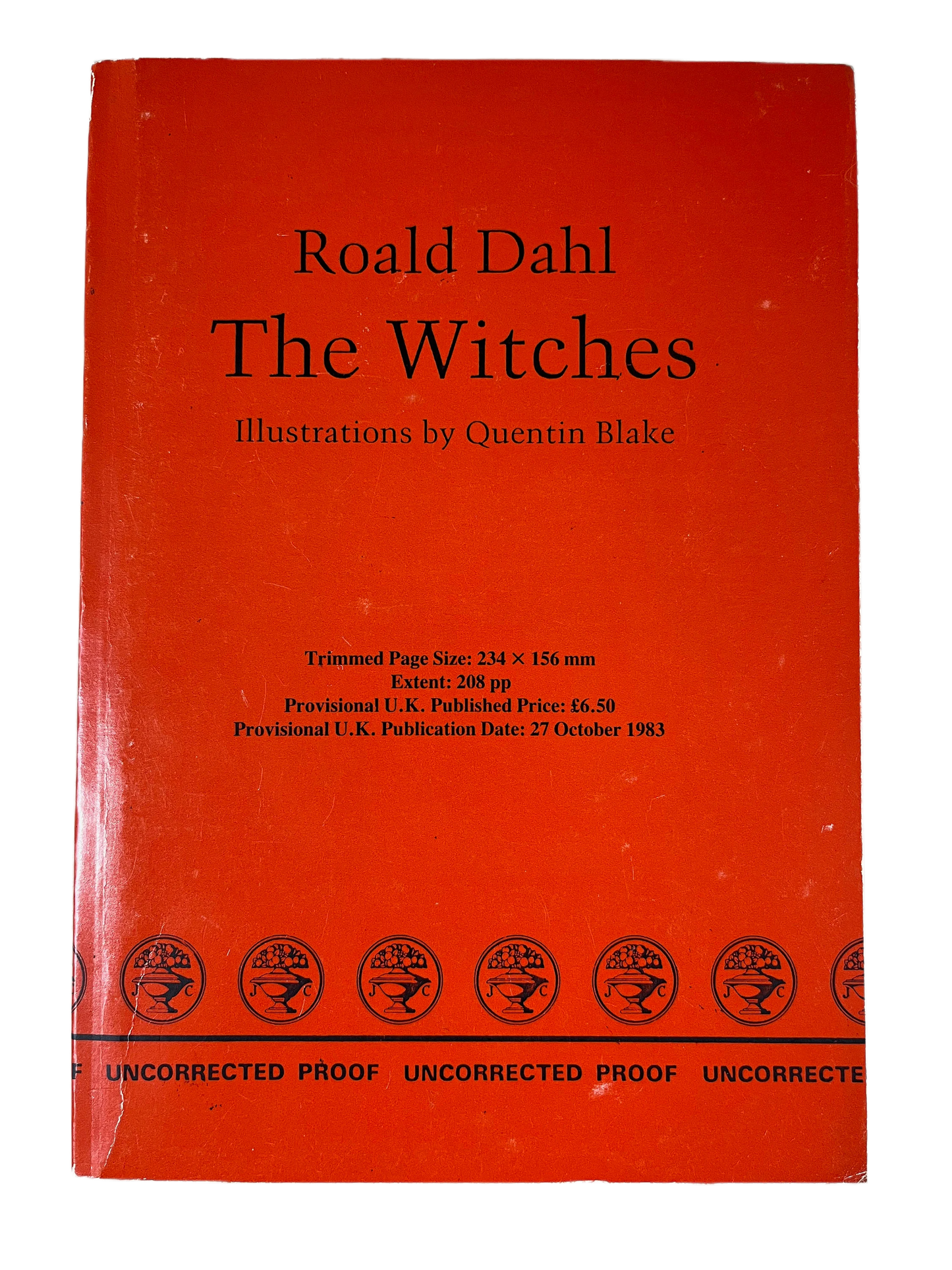 The Witches ~ Roald Dahl, Uncorrected Proof/ARC