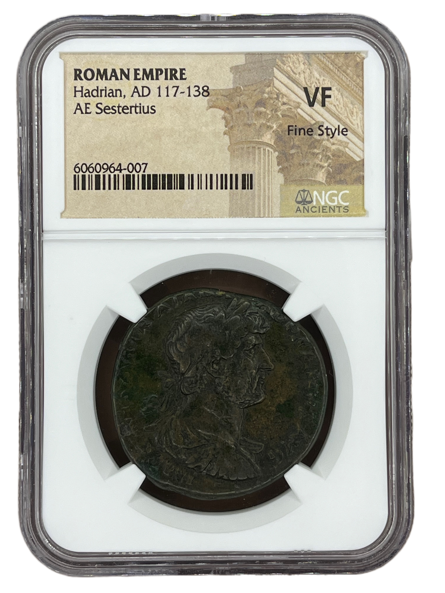 Hadrian (117-138 AD) ~ AE Sestertius ~ NGC Very Fine, Fine Style