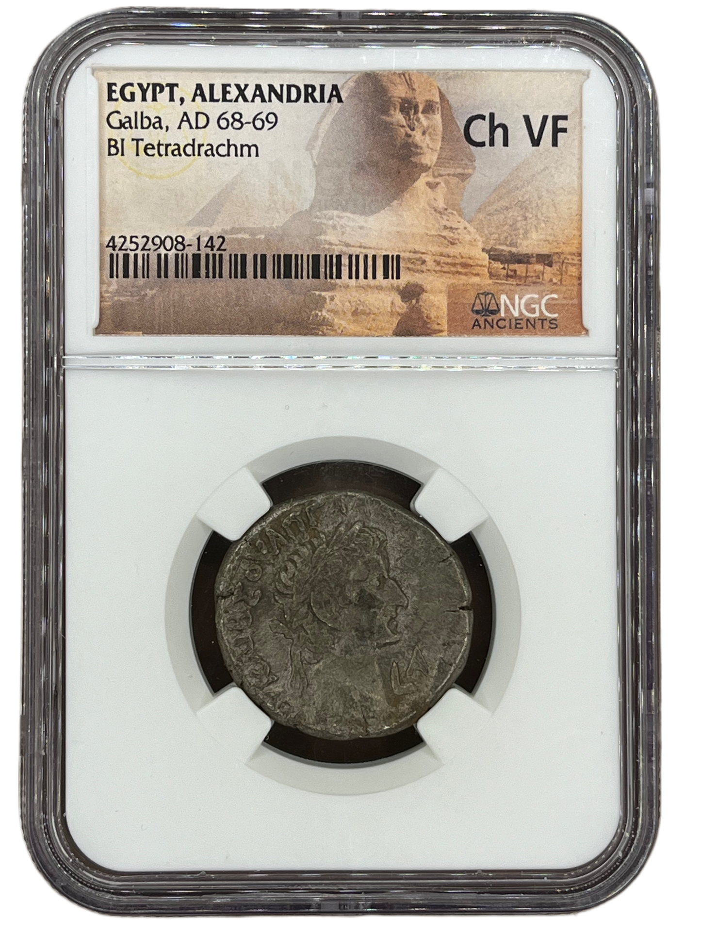 Galba (68-69 AD) ~ BI Tetradrachm ~ NGC Choice Very Fine