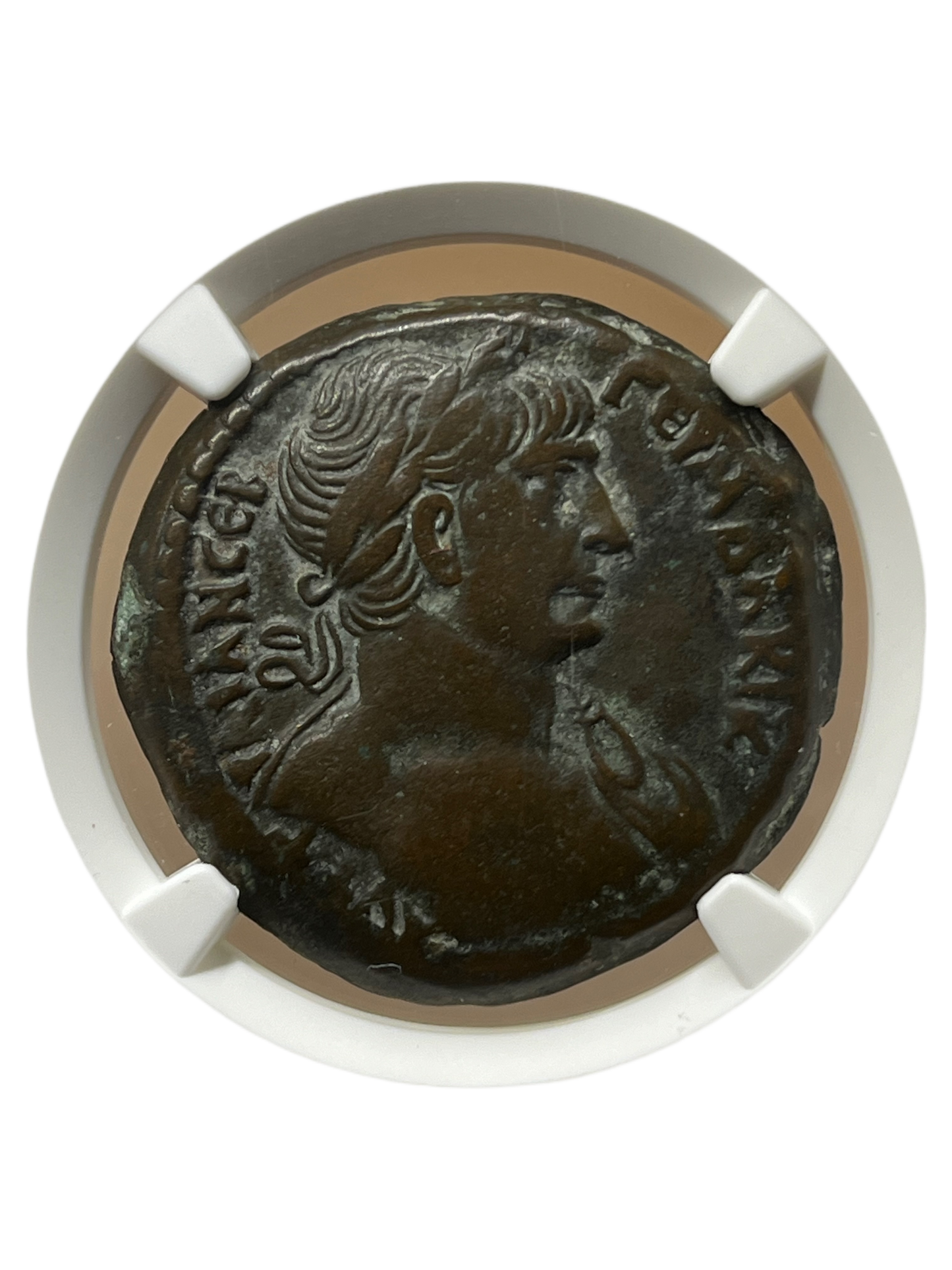 Trajan (98-117 AD) ~ AE Drachm ~ NGC Choice Very Fine, The Morris Collection