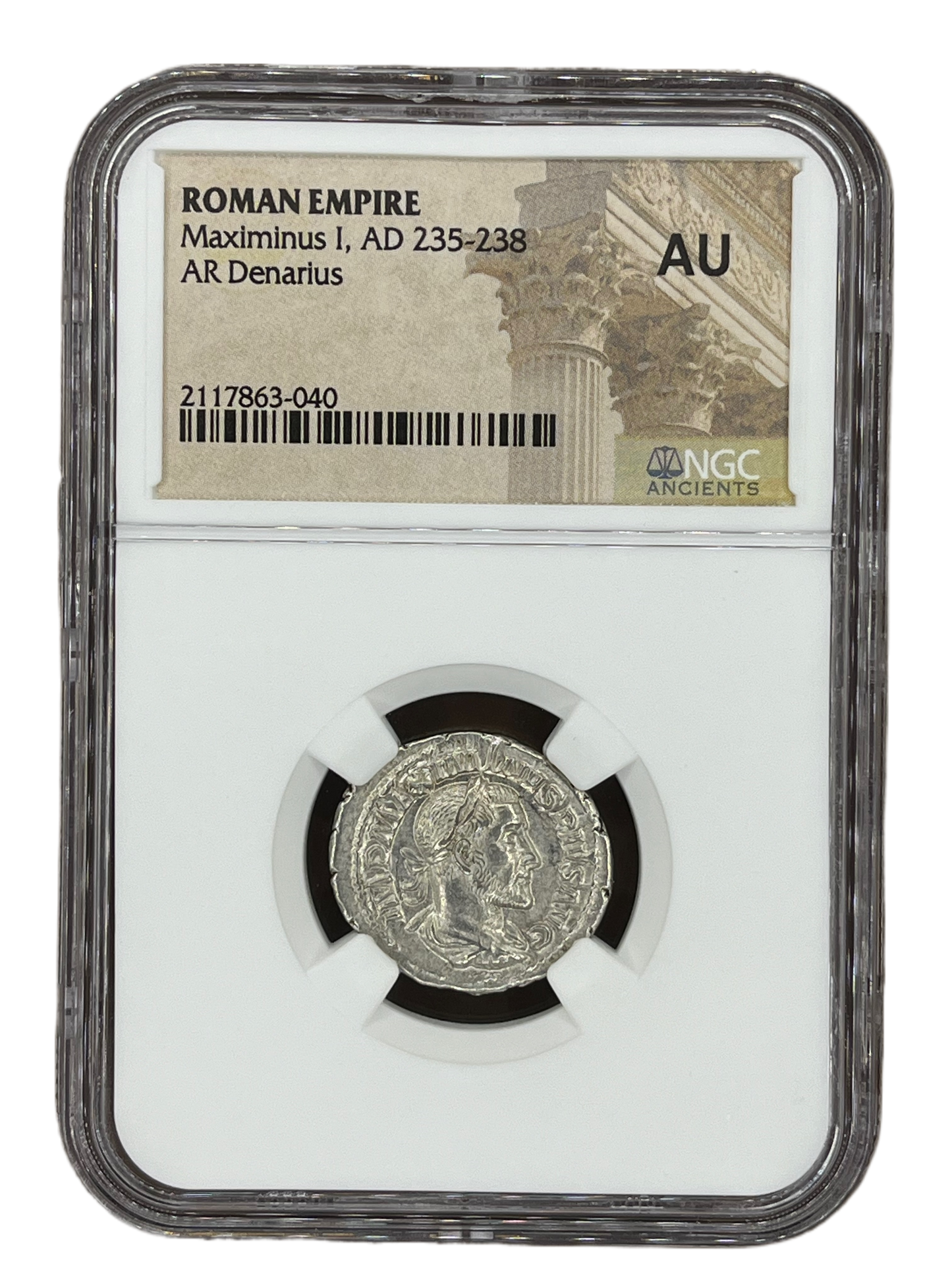 Maximinus I (235-238 AD) ~ AR Denarius ~ NGC About Uncirculated