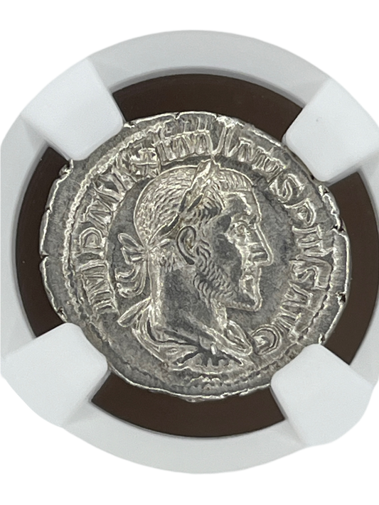 Maximinus I (235-238 AD) ~ AR Denarius ~ NGC About Uncirculated