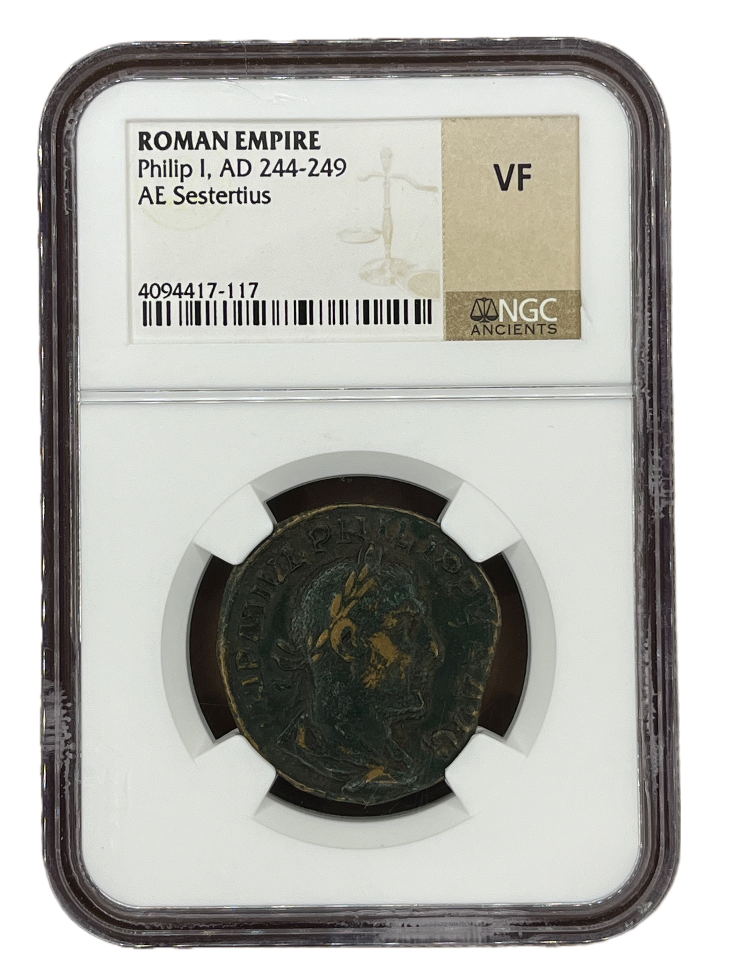 Philip 1 (244-249 AD) ~ AE Sestertius ~ NGC Very Fine