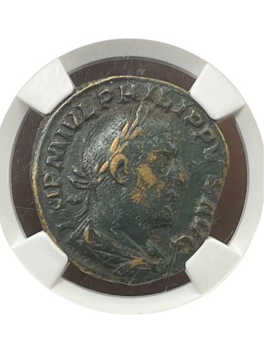 Philip 1 (244-249 AD) ~ AE Sestertius ~ NGC Very Fine