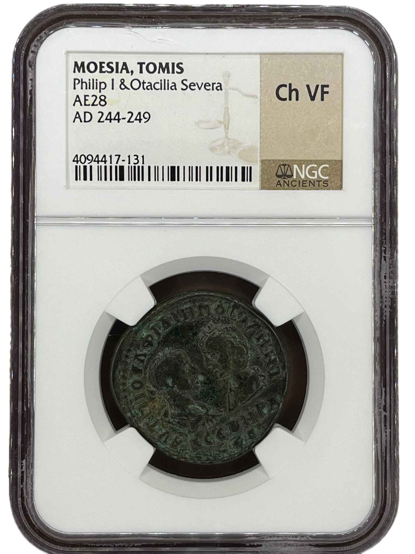 Philip 1 & Otacilia (244-249 AD) ~ AE28 ~ NGC Choice Very Fine