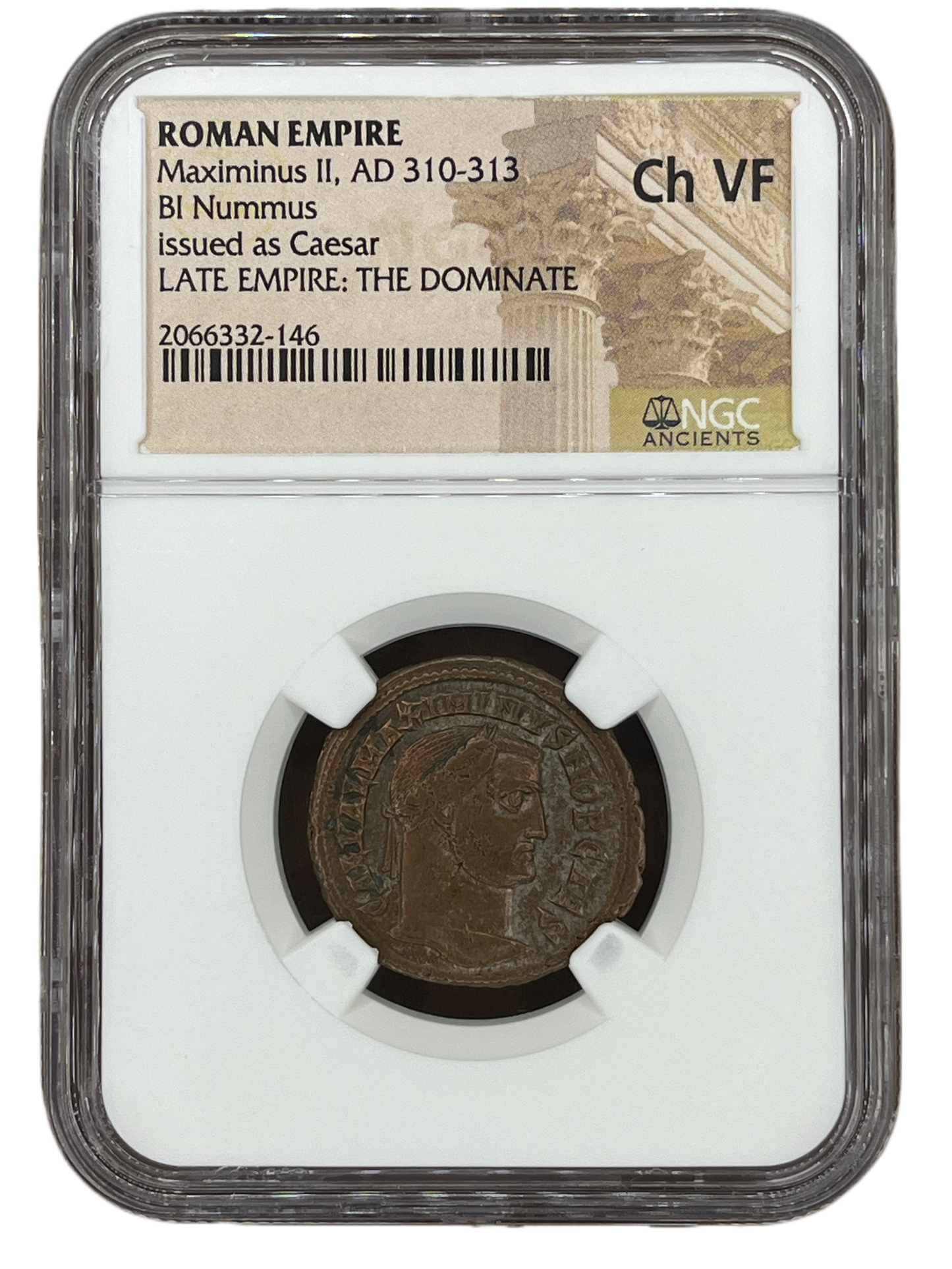 Maximinus II (310-313 AD) ~ BI Nummus ~ NGC Choice Very Fine