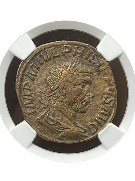 Philip I (244-249 AD) ~ AE Sestertius ~ NGC Choice Very Fine