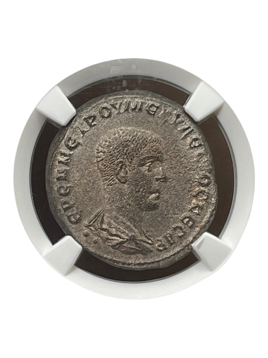 Herennius Etruscus (251 AD) ~ BI Tetradrachm ~ NGC About Uncirculated