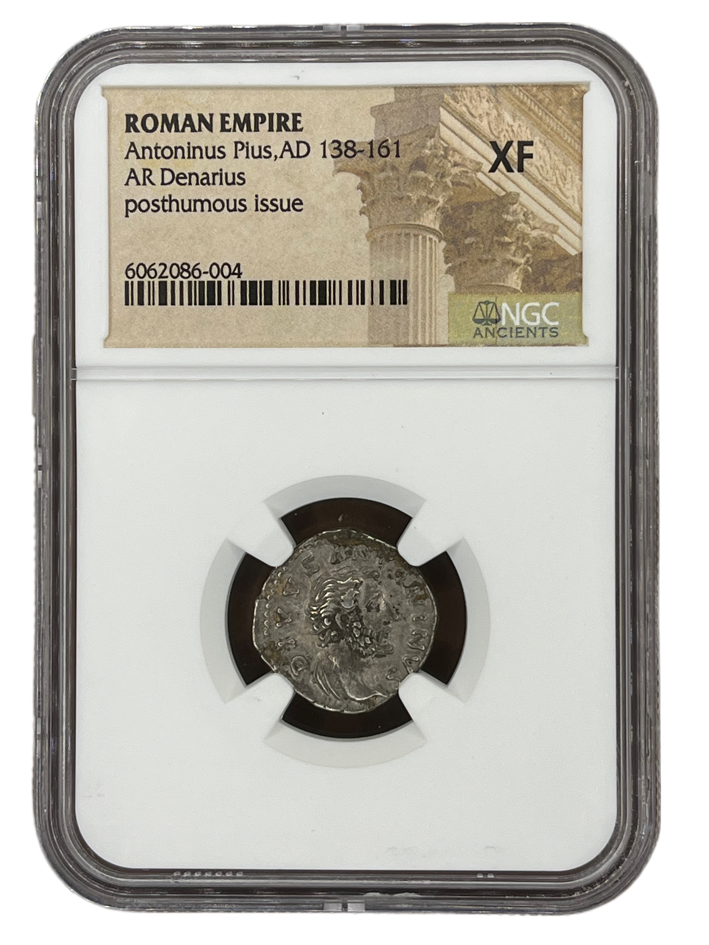 Antoninus Pius (138-161 AD) ~ AR Denarius ~ NGC Extra Fine