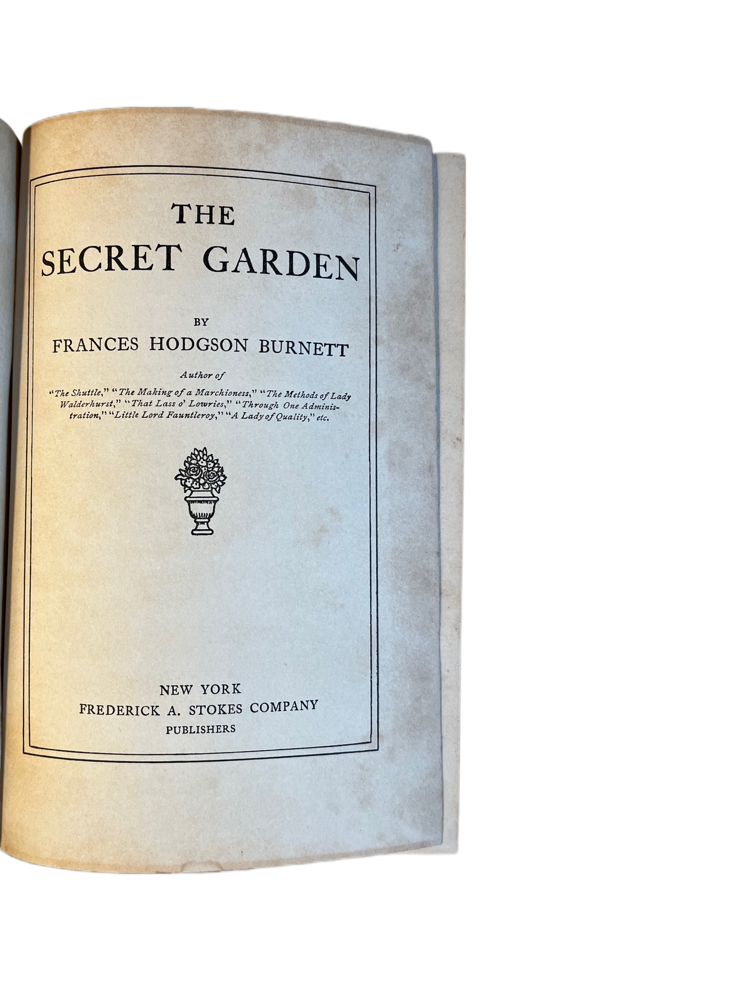 The Secret Garden ~ Frances Hodgson Burnett