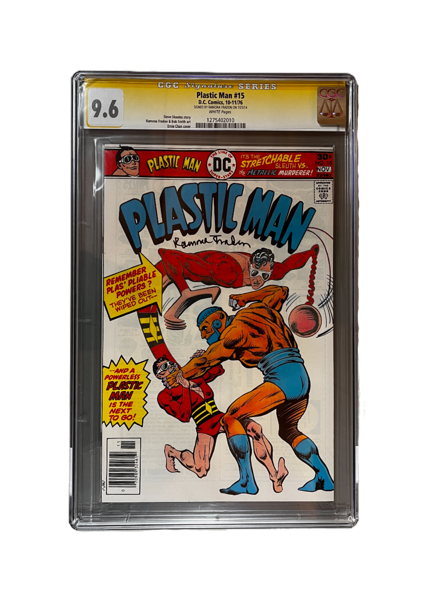 Plastic Man ~ Issue #15: October-November 1976, CGC Graded 9.6, Ramona Fradon Signed