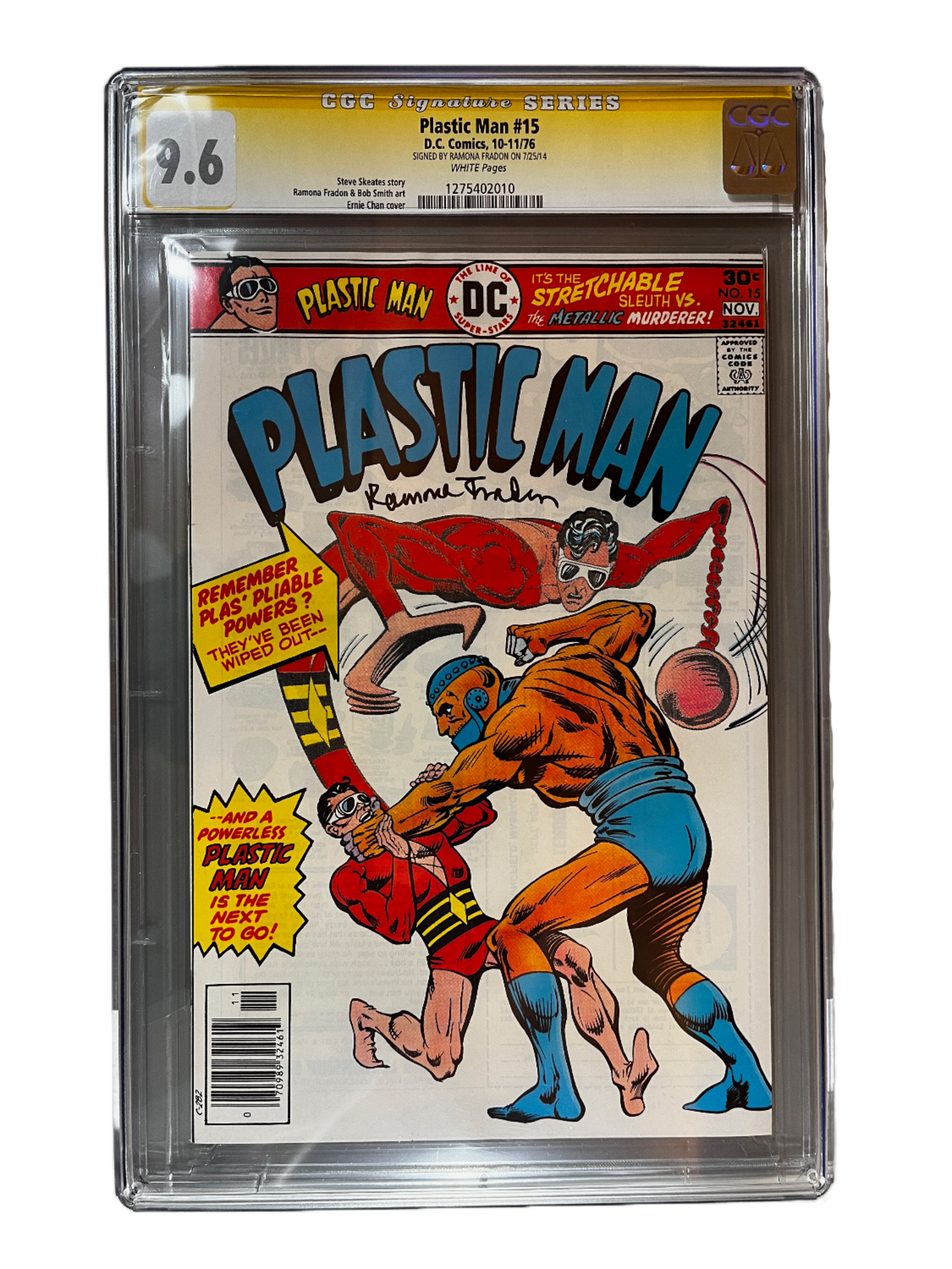 Plastic Man ~ Issue #15: October-November 1976, CGC Graded 9.6, Ramona Fradon Signed