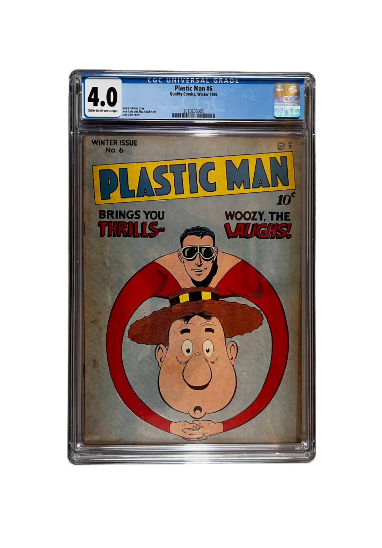 Plastic Man ~ Issue #6: Winter 1946, CGC Graded 4.0