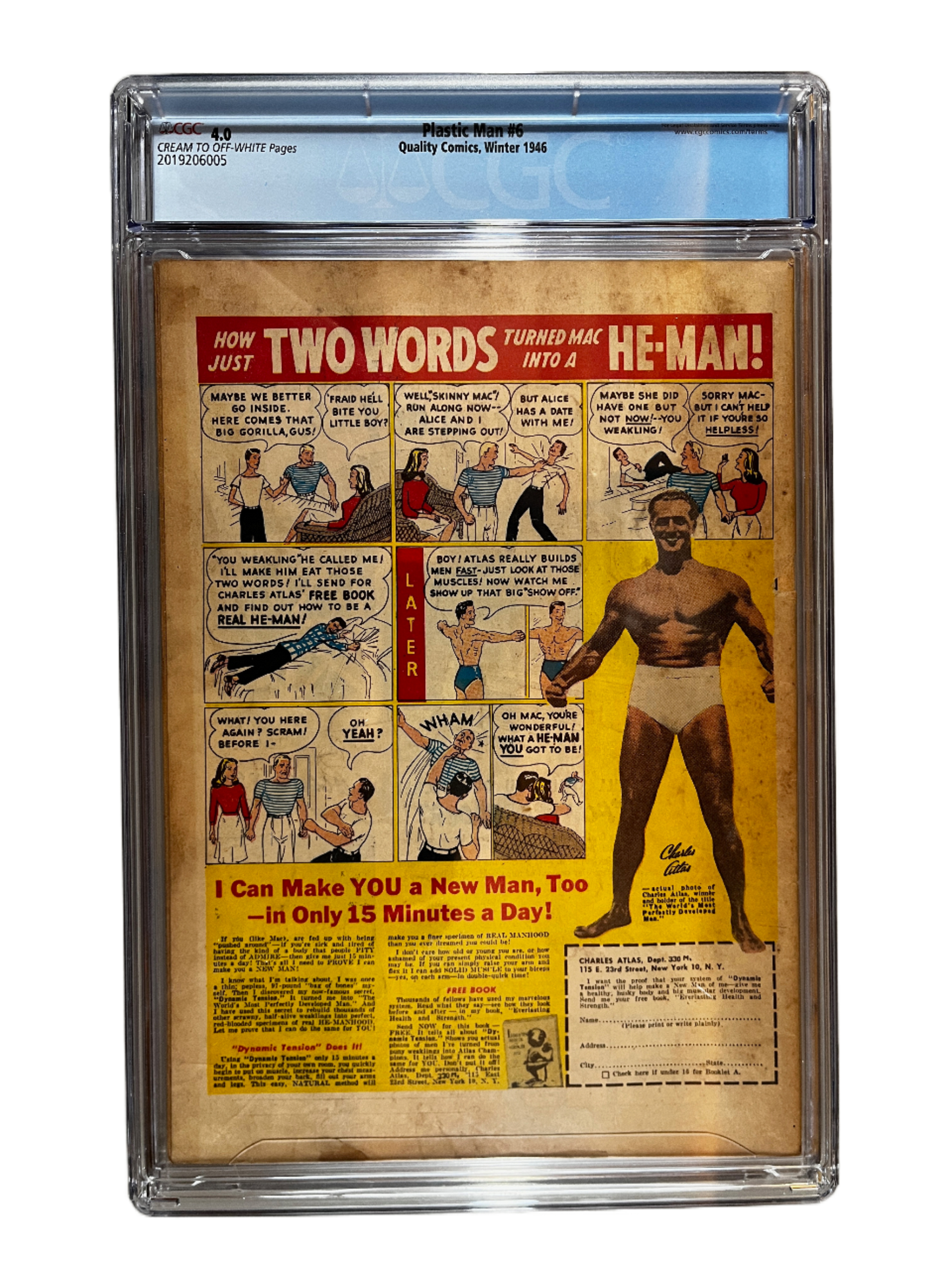 Plastic Man ~ Issue #6: Winter 1946, CGC Graded 4.0