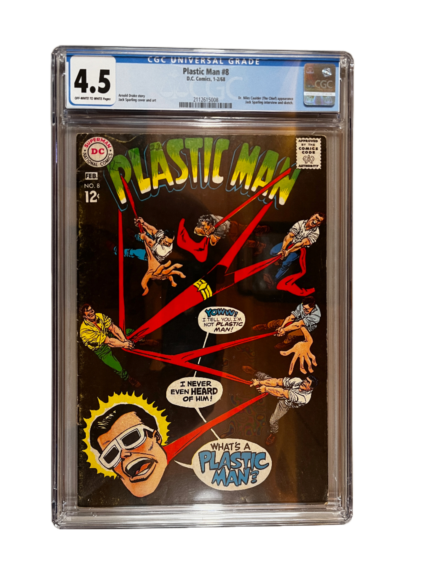 Plastic Man ~ Issue #8: January-February 1968, CGC Graded 4.5