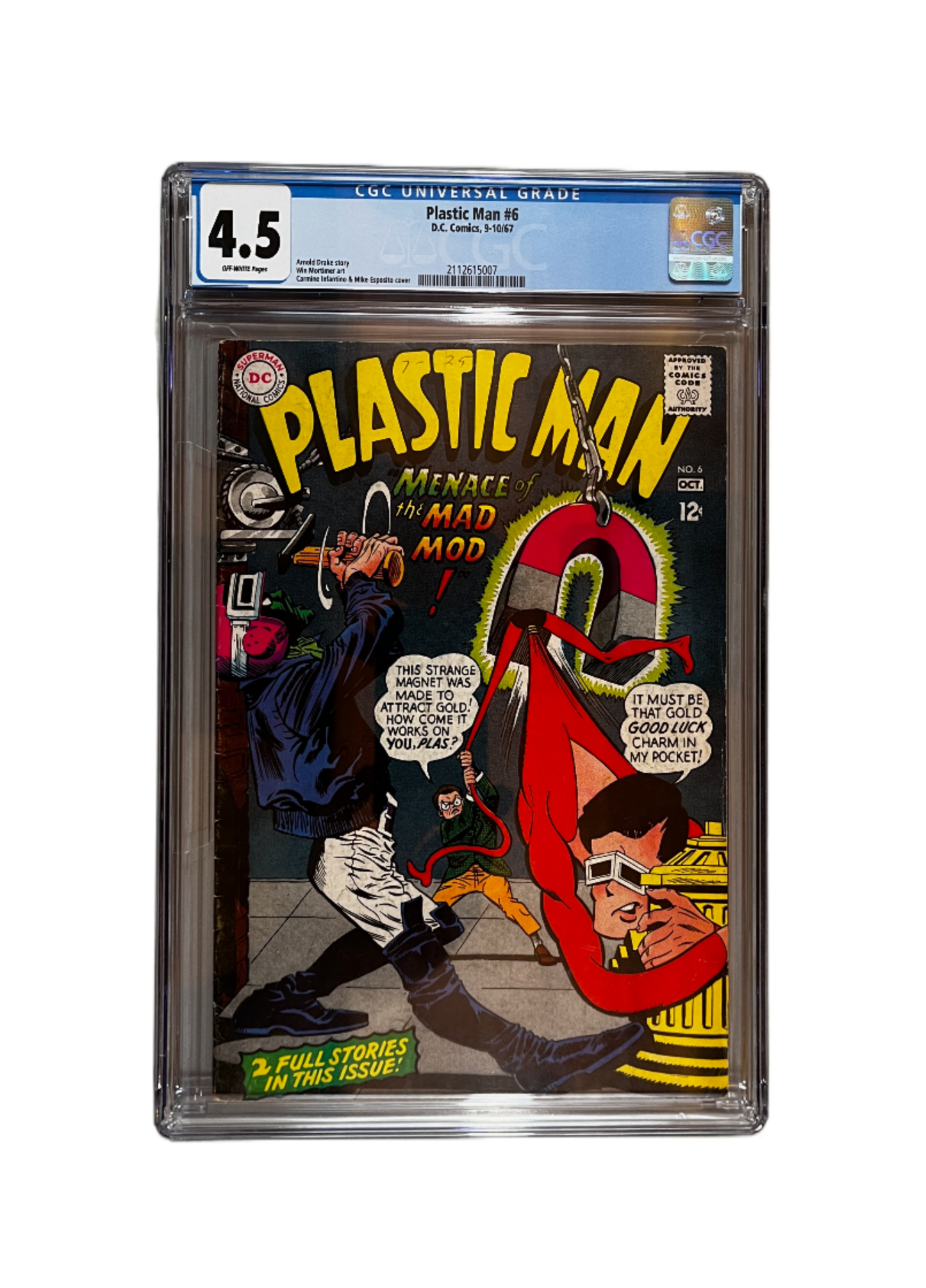 Plastic Man ~ Issue #6: September-October 1967, CGC Graded 4.5