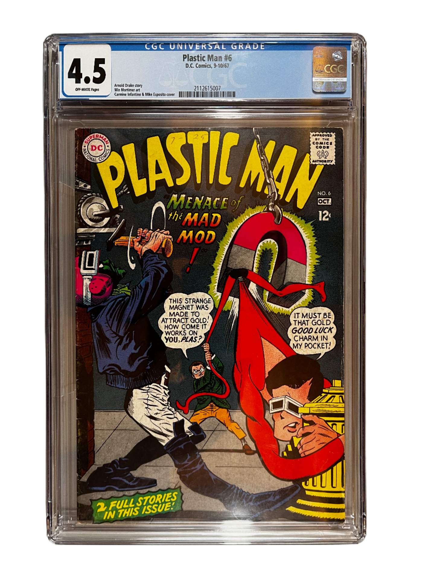 Plastic Man ~ Issue #6: September-October 1967, CGC Graded 4.5