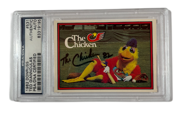 San Diego Chicken ~ 1982 Donruss, Signed